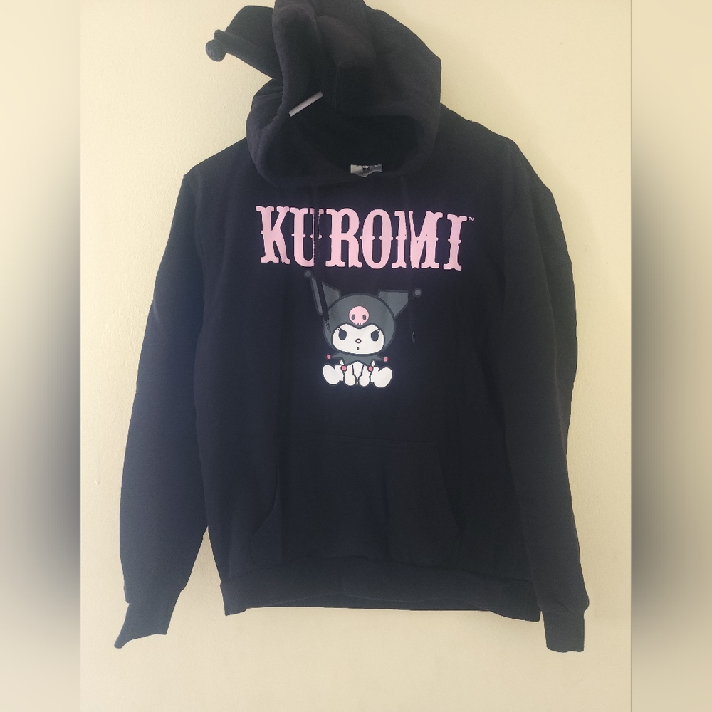 Bioworld Sanrio Kuromi 3D Plush Ears Cosplay Hoodie